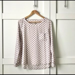 Ann Taylor LOFT roll-up sleeve top